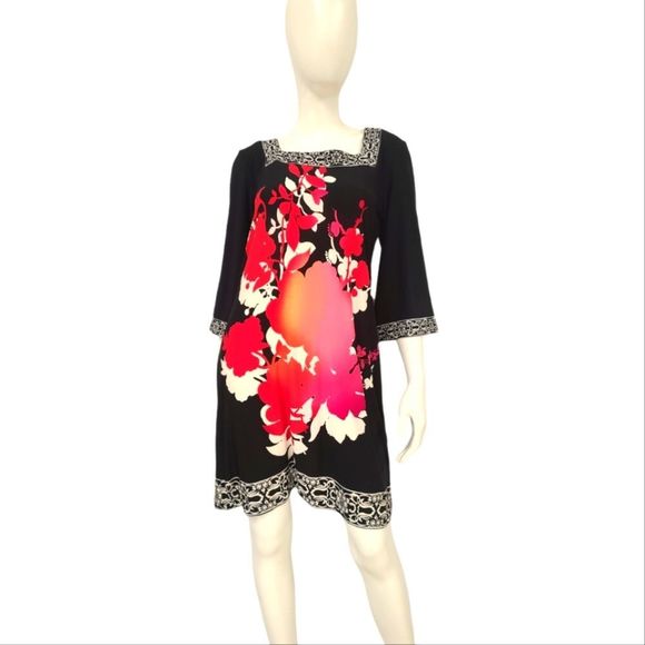 Sandra Darren Black Shift Dress size 10 - Picture 3 of 6